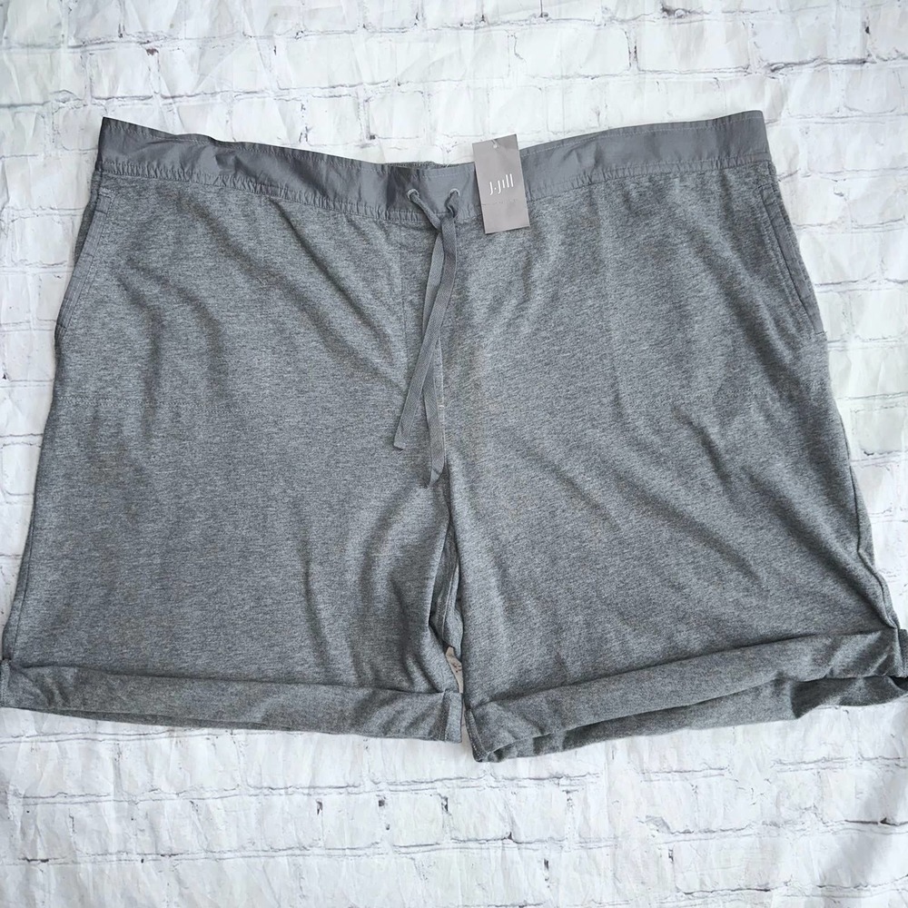 NWT Women’s 3X J Jill Gray Pull on Cotton Shorts